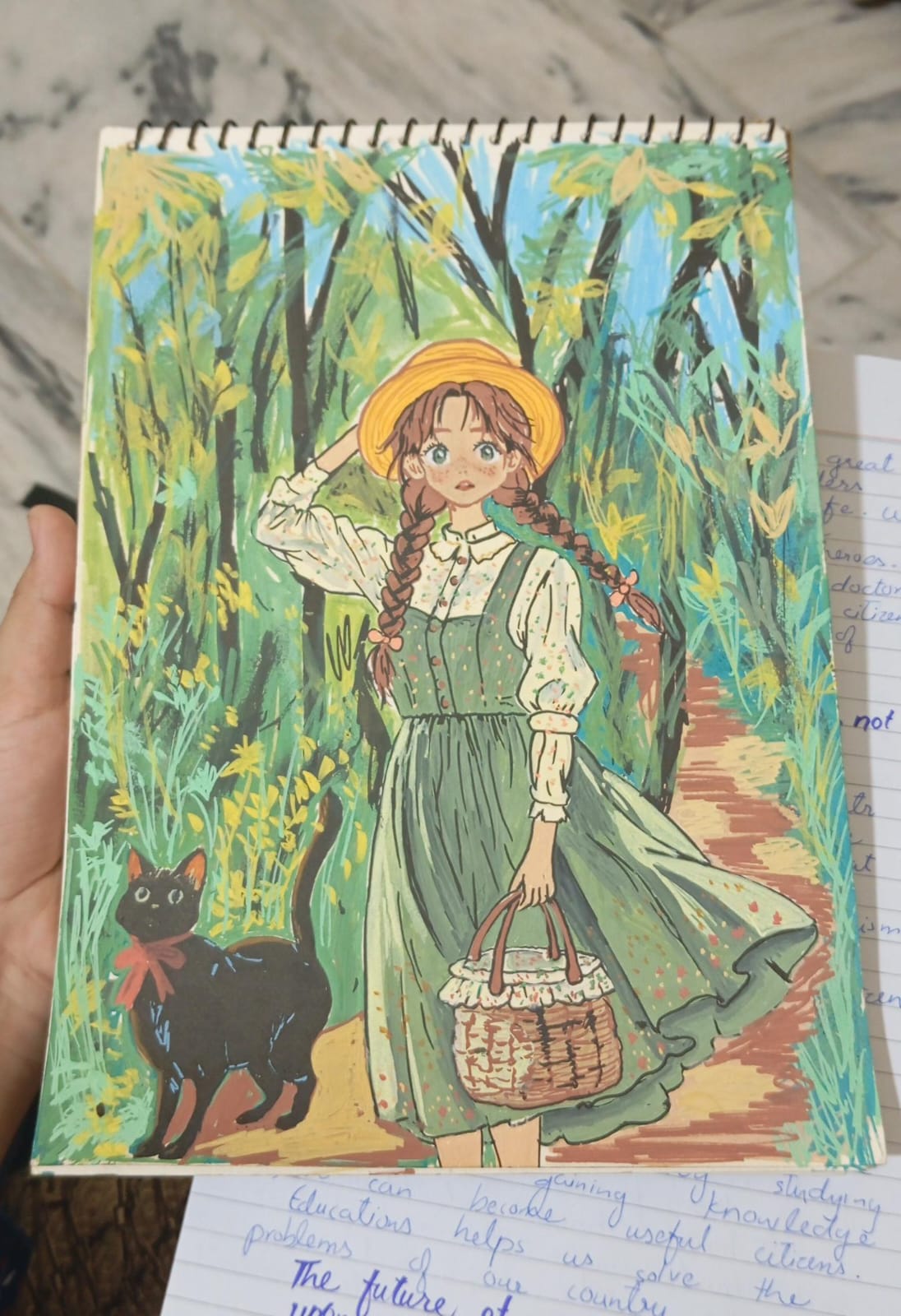 A village Girl - By her