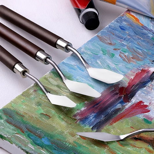 7 Pcs Professional Stainless Steel Palette Knives Set