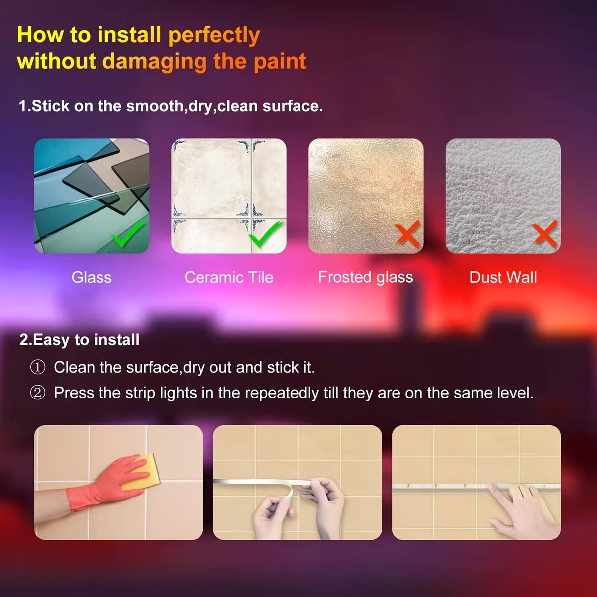 44 Key RGB LED Strip Light with Remote – USB Flexible LED Tape