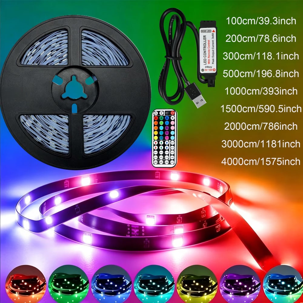 44 Key RGB LED Strip Light with Remote – USB Flexible LED Tape
