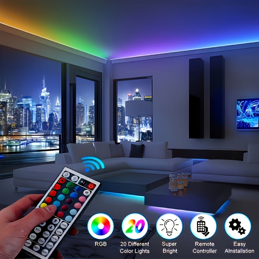 44 Key RGB LED Strip Light with Remote – USB Flexible LED Tape