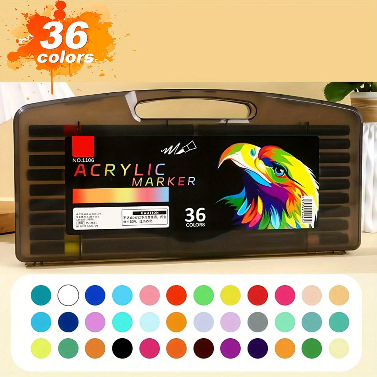 Acrylic Markers Brush Tip For Adults & KIds 12 to 120 pcs | Multi-Surface Pens | Non-toxic | Black Case Pack