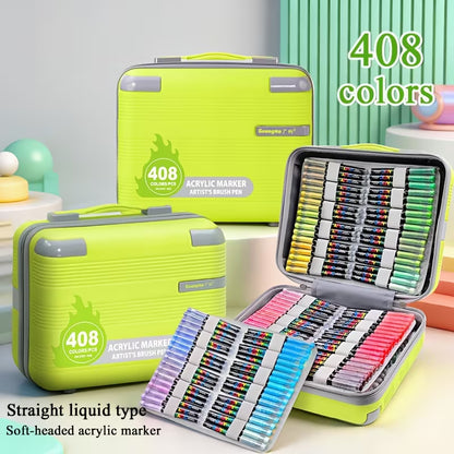 Premium Acrylic Paint Brush Markers – Soft & Flexible Brush Tips