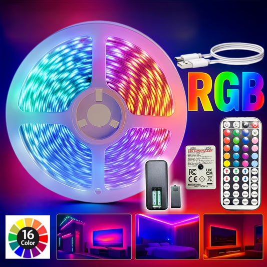 44 Key RGB LED Strip Light with Remote – USB Flexible LED Tape