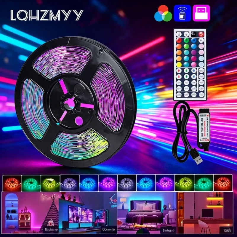 44 Key RGB LED Strip Light with Remote – USB Flexible LED Tape