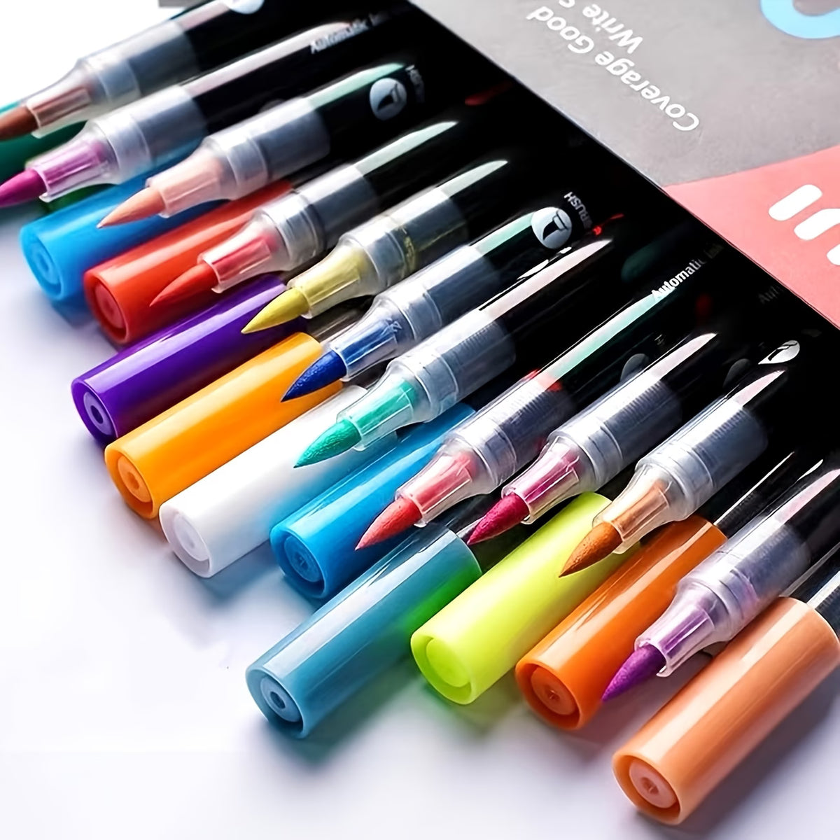 Premium Acrylic Paint Brush Markers – Soft & Flexible Brush Tips