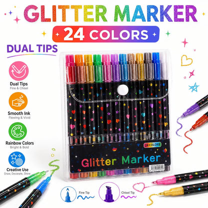 glitter markers
