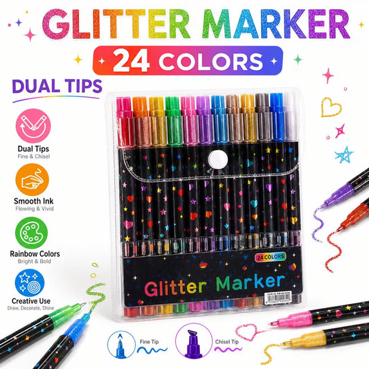 glitter markers