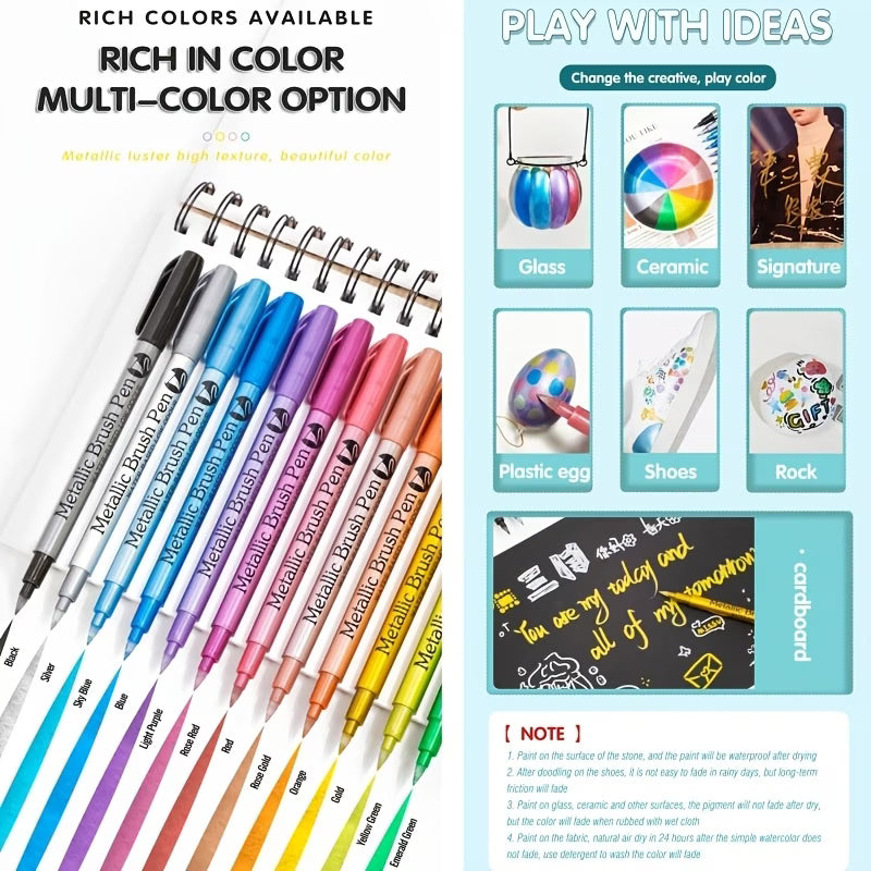 metallic markers